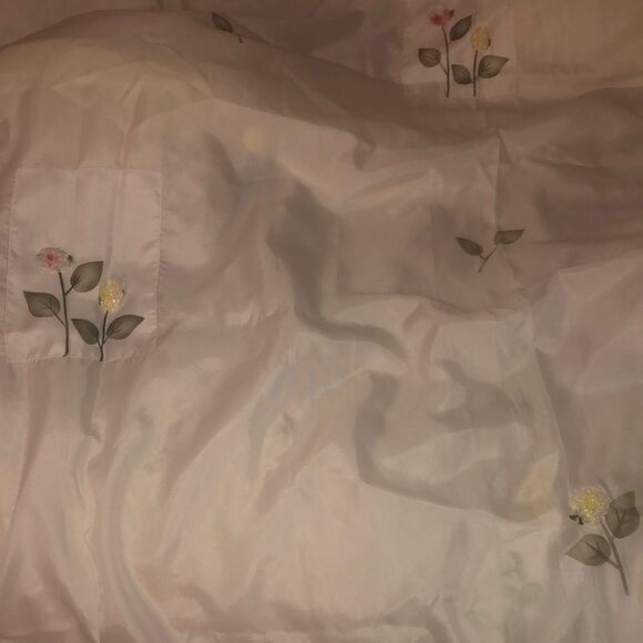 Creme Sheer Shower Curtain - Picture 1 of 8
